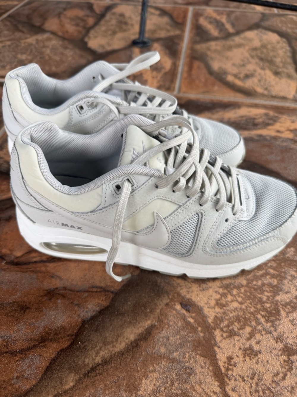 Nike Women's Light Gray Air Max Mesh & Leather Sneakers